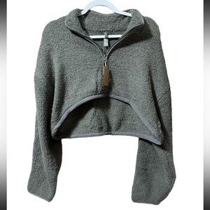 Skims cropped 3/4 sweater l/xl smoked grey purchased from skims